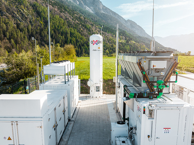 Neue Wasserstoff-Produktionsanlage beim Kraftwerk Reichenau (GR). | © Axpo
