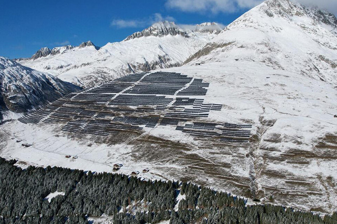 Visualisierung des Photovoltaikparks SedrunSolar. | © Energia Alpina