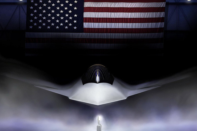 Die F-47. Das Jagdflugzeug der sechsten Generation steuert und koordiniert «Loyal Wingman»-Drohnen. | © US Space Force Die F-47. Das Jagdflugzeug der sechsten Generation steuert und koordiniert «Loyal Wingman»-Drohnen. | © US Space Force