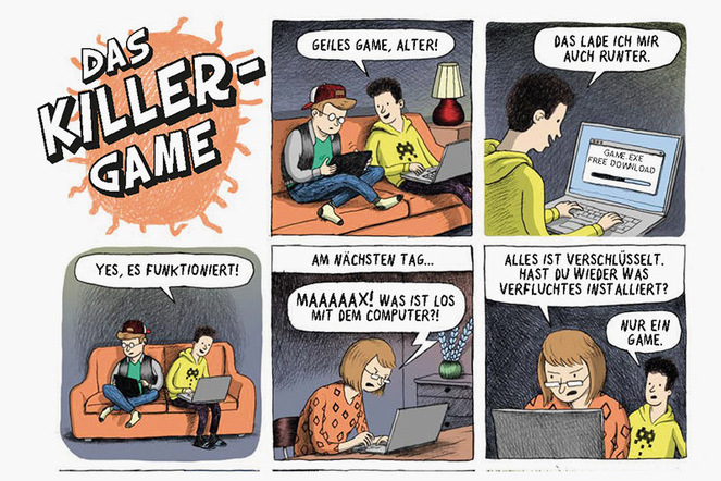 Familie Webster bewegt sich nicht immer erfolgreich durch den Cyberspace. | © Bakom Familie Webster bewegt sich nicht immer erfolgreich durch den Cyberspace. | © Bakom