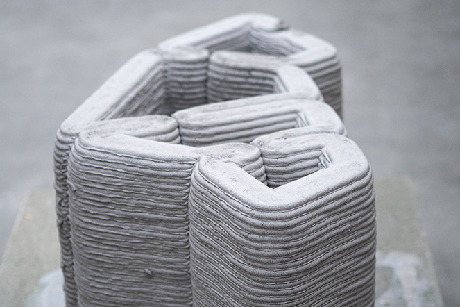Die 3D-gedruckten Strukturen brauchen weniger Material und kommen ohne Stahlbewehrung aus. | © Empa