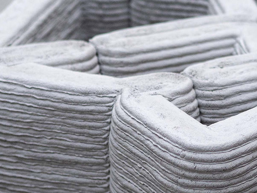 Die 3D-gedruckten Strukturen brauchen weniger Material und kommen ohne Stahlbewehrung aus. | © Empa