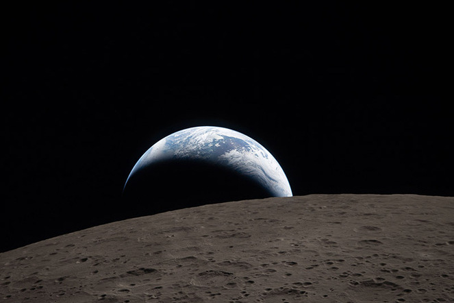Mond und Erde, fotografiert von der Crew der amerikanischen Artemis-II-Mission. Auch Schweizer Forschende wollen zur Erforschung des Erdtrabanten beitragen. | © Nasa