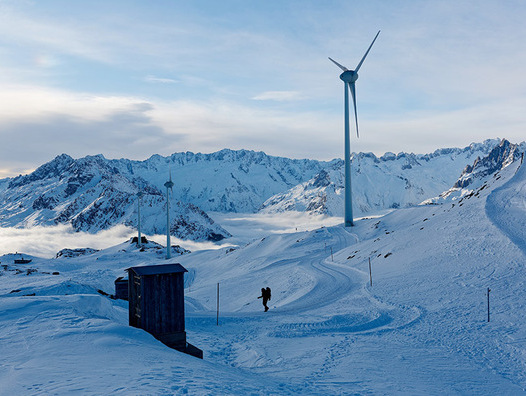 Windturbine im Kanton Uri: In den Axpo-Szenarien kommt der Windenergie eine Schlüsselrolle für die Stromversorgung im Winter zu. | © Shutterstock