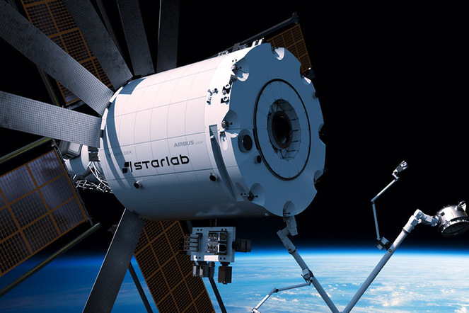 Das Starlab Space Station System beruht auf dem Konzept vollassemblierter Starts mit dem Space X Starship ohne Montagearbeiten im Orbit, Serienfertigung und einer Nutzungsdauer von 30 Jahren. | © CSA